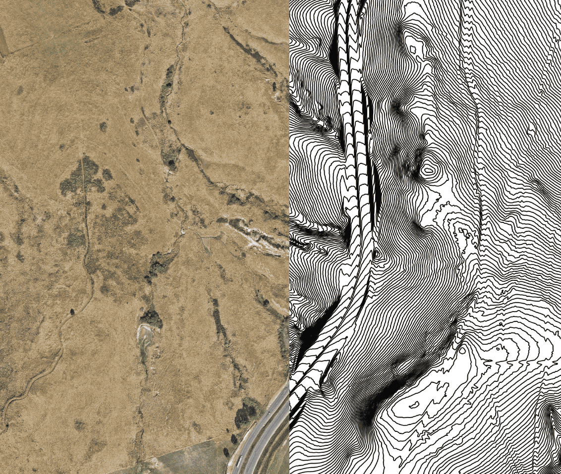 topographic land survey map for surveying and mapping services